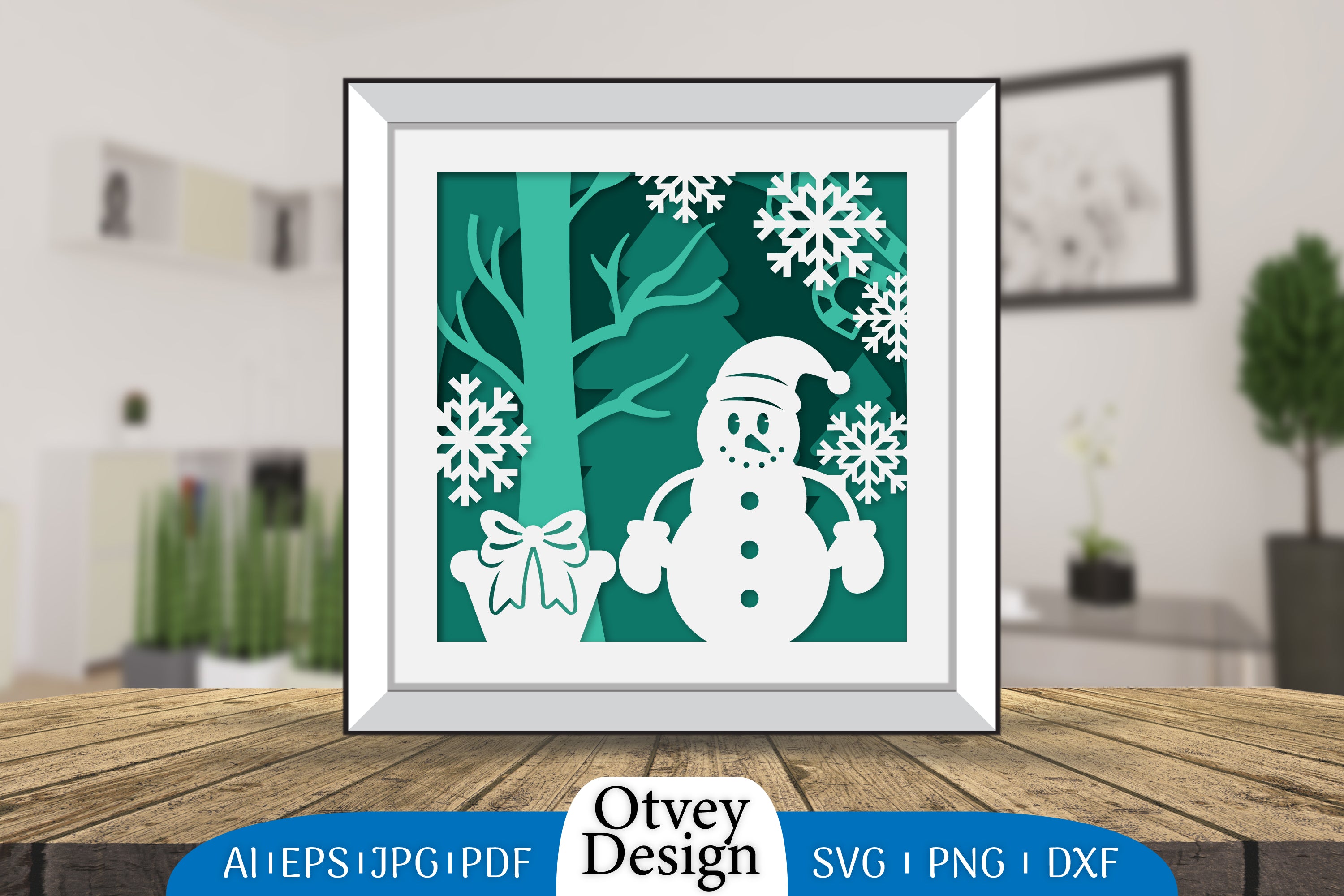 Snowman 3D Shadowbox Layered Papercut SVG Bundle 5 - CraftNest - Digital Crafting and Art