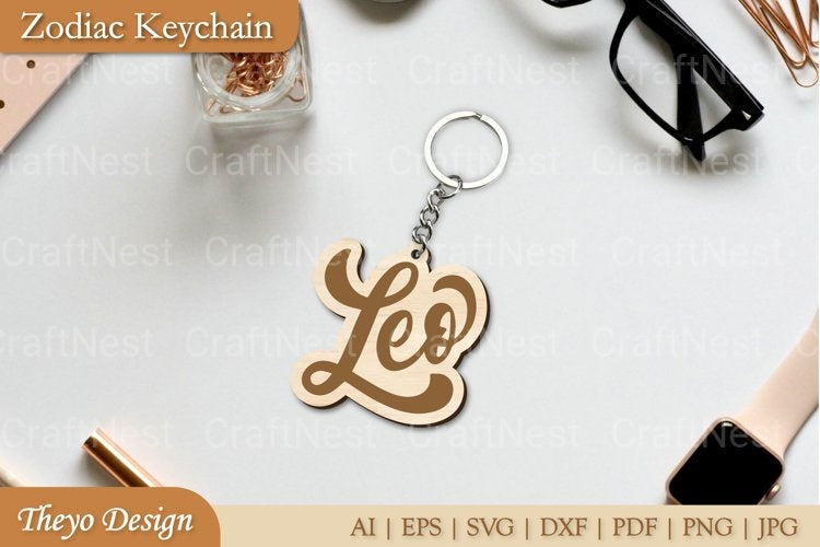 Zodiac Key Chain SVG Bundle