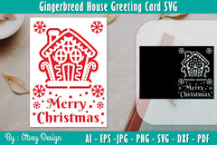 Gingerbread House Greeting Card SVG Bundle 8 - CraftNest - Digital Crafting and Art