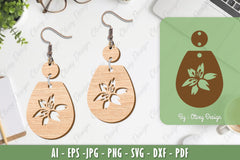 Flower Earrings Laser Cut SVG Bundle 66 - CraftNest - Digital Crafting and Art