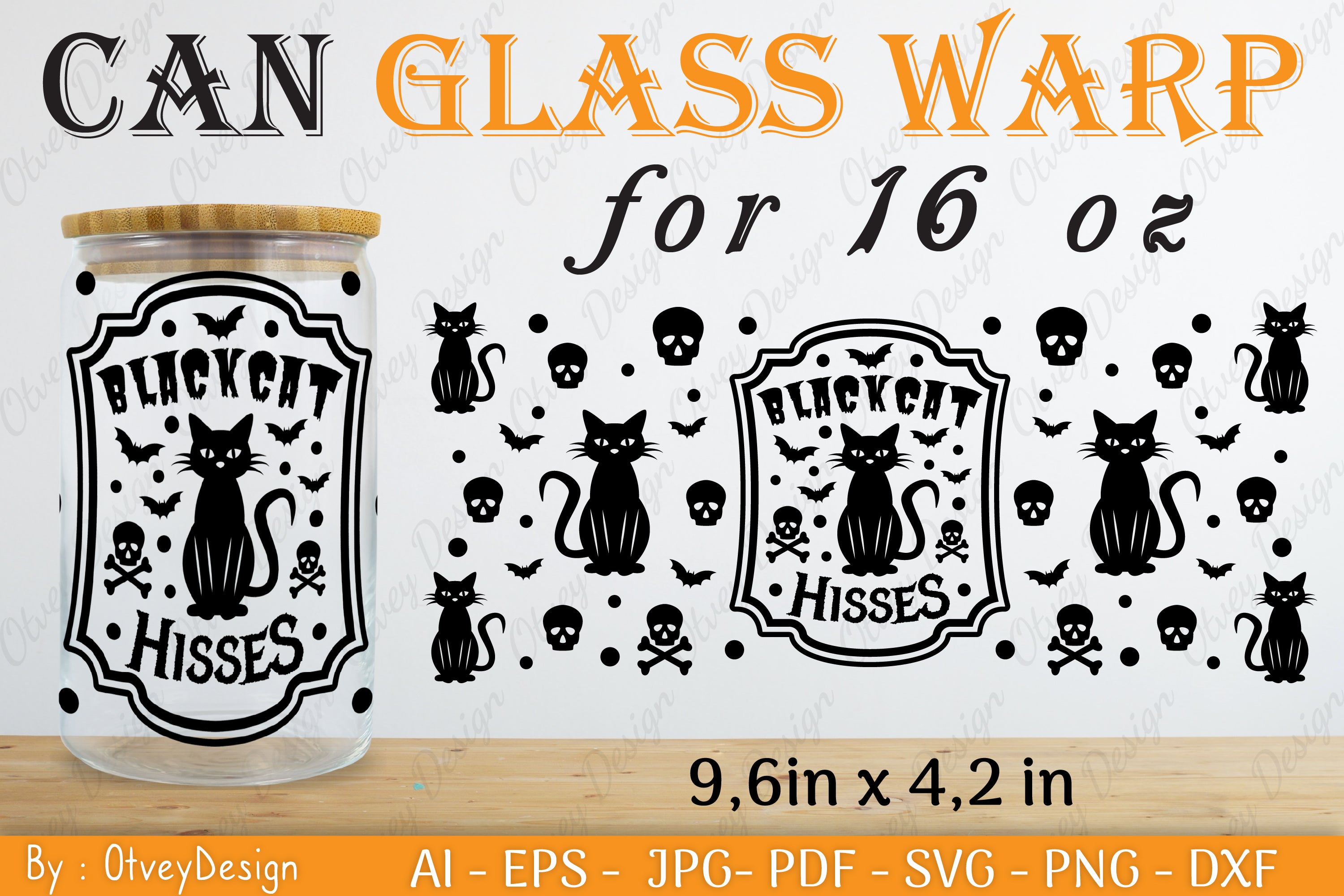 Halloween 16 oz Can Glass Wrap SVG Bundle 5 - CraftNest - Digital Crafting and Art