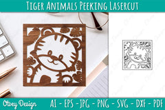Animals Peeking Lasercut SVG Bundle 11 - CraftNest - Digital Crafting and Art