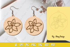Flower Earring Laser Cut SVG Bundle 26 - CraftNest - Digital Crafting and Art