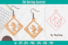 Ski Earring Laser Cut SVG Bundle 19 - CraftNest - Digital Crafting and Art