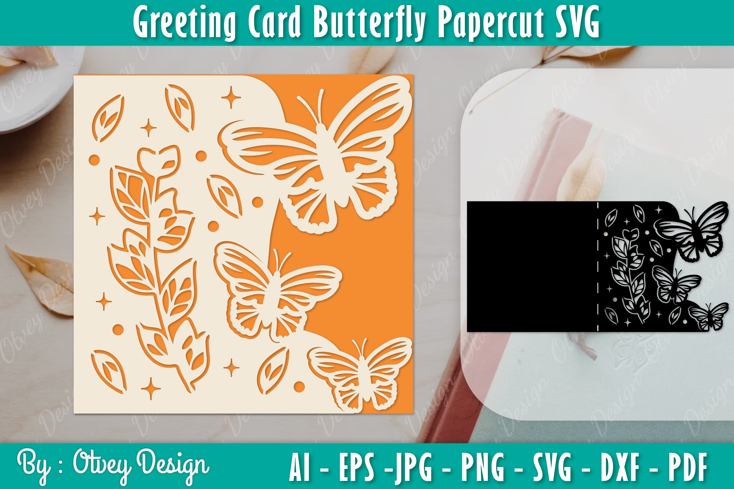 Butterfly Papercut Greeting Card SVG Bundle 1 - CraftNest - Digital Crafting and Art