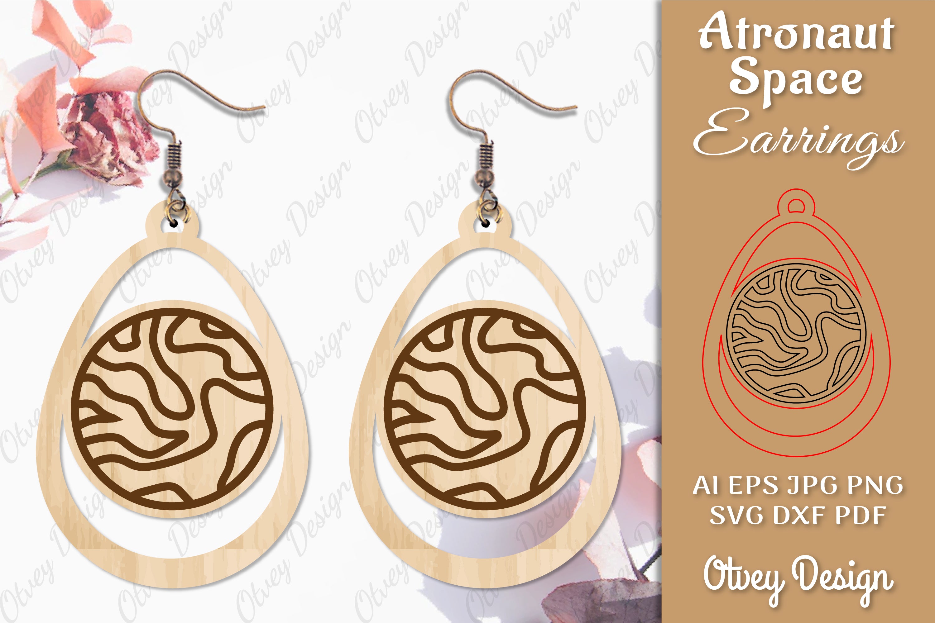 Astronaut Space Keychain Earring SVG Bundle 36 - CraftNest - Digital Crafting and Art