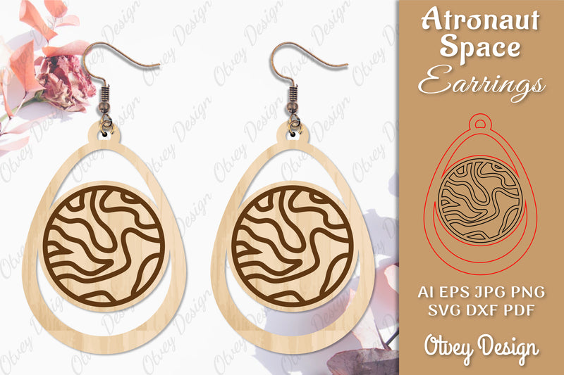 Astronaut Space Keychain Earring SVG Bundle 36 - CraftNest - Digital Crafting and Art