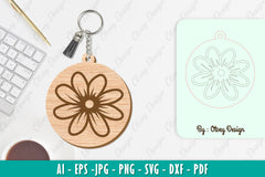 Flower Keychain SVG Bundle 32 - CraftNest - Digital Crafting and Art