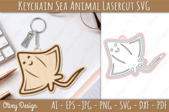 Keychain Sea Animal Lasercut SVG Bundle 5 - CraftNest - Digital Crafting and Art