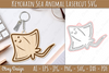 Keychain Sea Animal Lasercut SVG Bundle