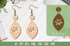 Flower Earrings Laser Cut SVG Bundle 86 - CraftNest - Digital Crafting and Art