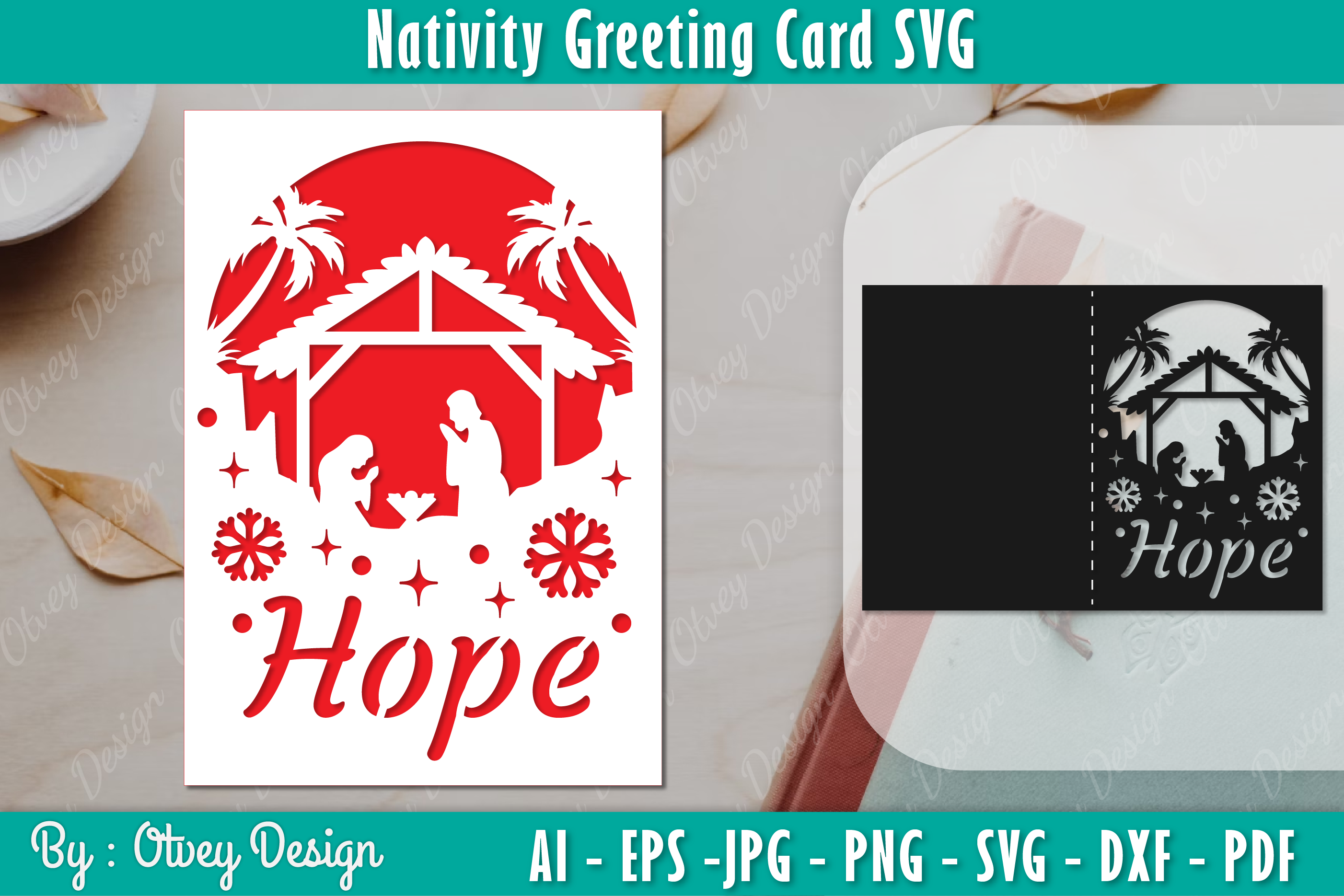Nativiti Greeting Card SVG Bundle 8 - CraftNest - Digital Crafting and Art