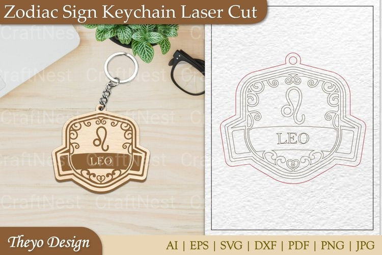 Zodiac Keychain SVG Bundle