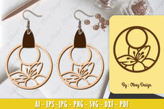 Flower Earring Laser Cut SVG Bundle 46 - CraftNest - Digital Crafting and Art