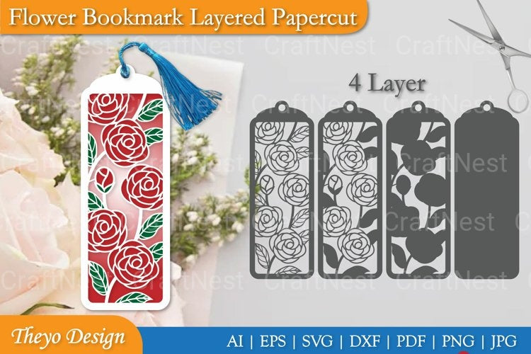 Flower Layered Papercut SVG Bundle