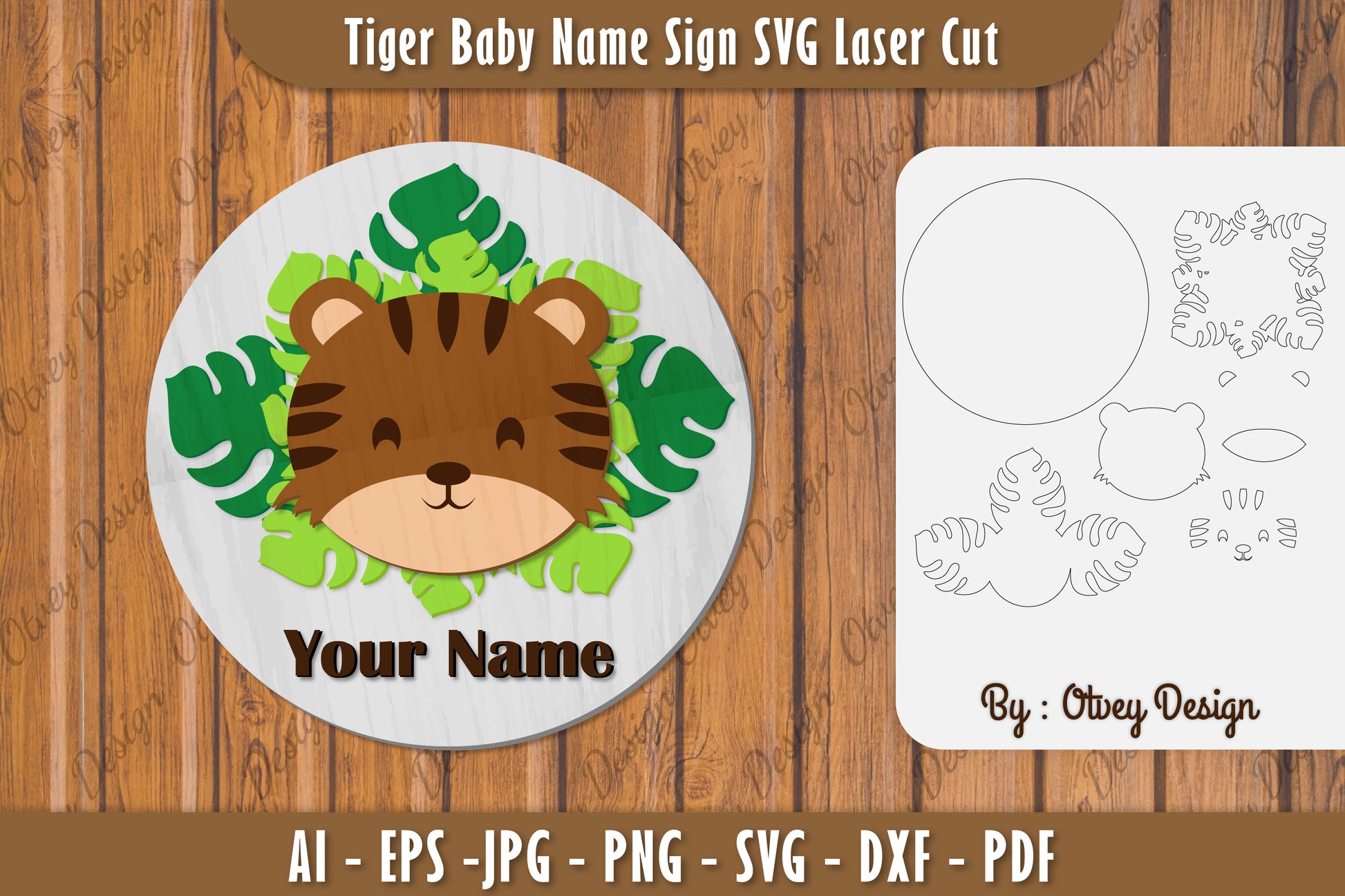 Baby Name Sign SVG Laser Cut Bundle 11 - CraftNest - Digital Crafting and Art