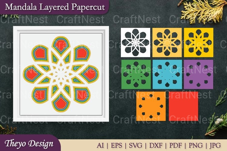 Mandala Layered Papercut SVG Bundle
