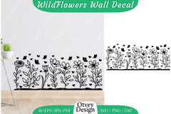 Blooming Wildflowers Wall Decal SVG Bundle 8 - CraftNest - Digital Crafting and Art