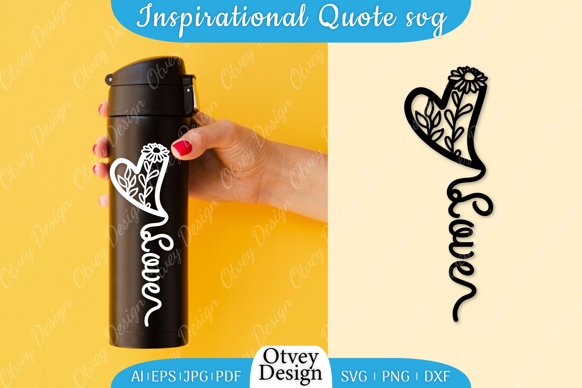 Inspirational Quote & Floral Hearts SVG Bundle 6 - CraftNest - Digital Crafting and Art