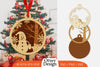 Christmas Snowman Ornament SVG Bundle
