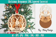 Christmas Ornaments Layered Lasercut SVG Bundle 9 - CraftNest - Digital Crafting and Art