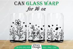 Blooming Wildflowers Can Glass 16 OZ SVG Bundle 9 - CraftNest - Digital Crafting and Art