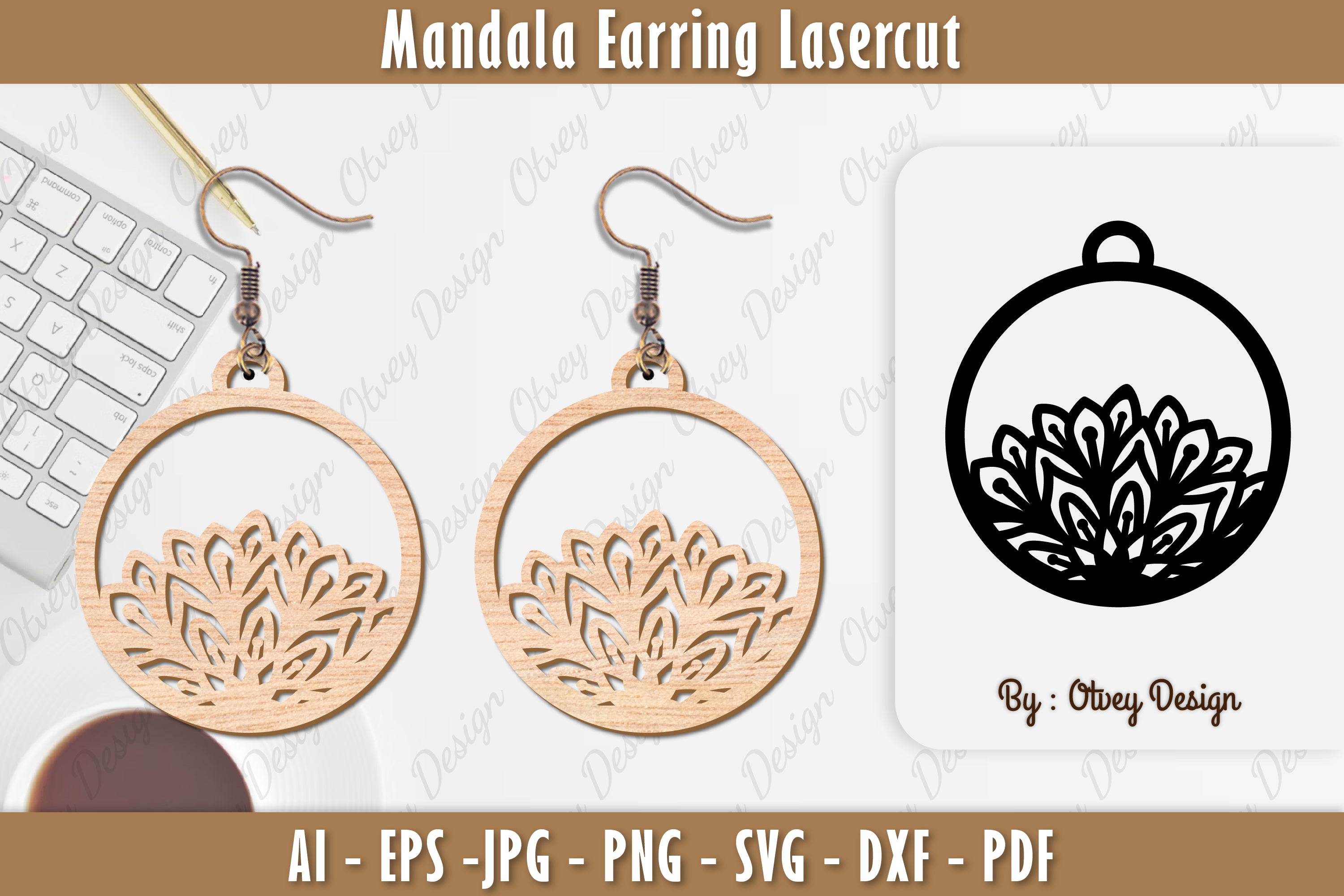 Earring Mandala SVG Bundle 17 - CraftNest - Digital Crafting and Art