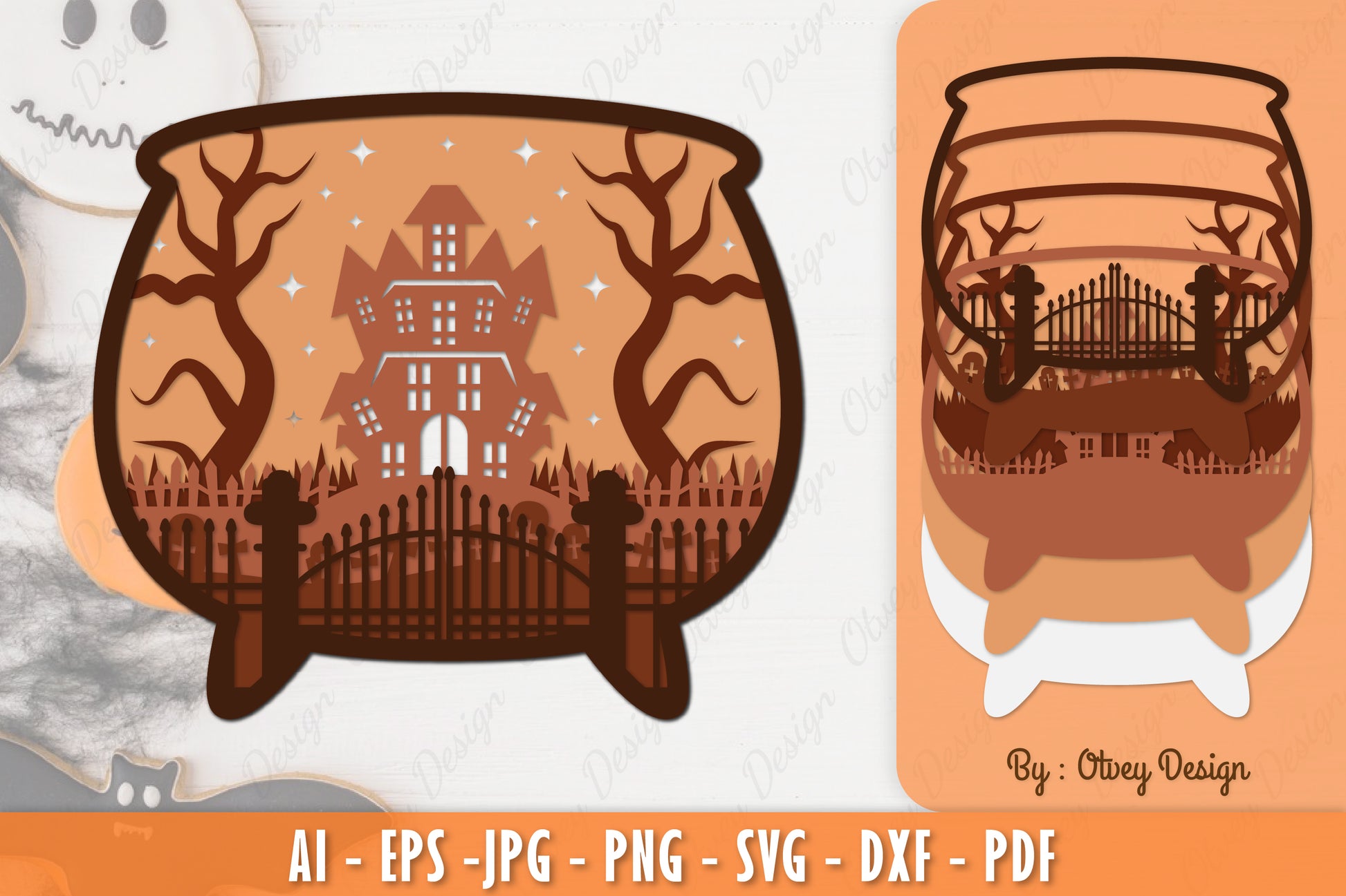 Halloween Layered Lasercut SVG Bundle 6 - CraftNest - Digital Crafting and Art