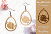 Sea Animals Earrings Laser Cut SVG Bundle
