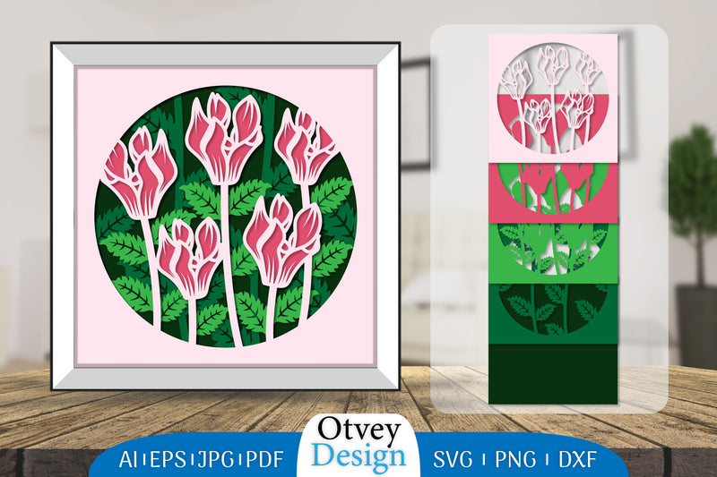 3D Layered Flower Papercut SVG Bundle 8 - CraftNest - Digital Crafting and Art
