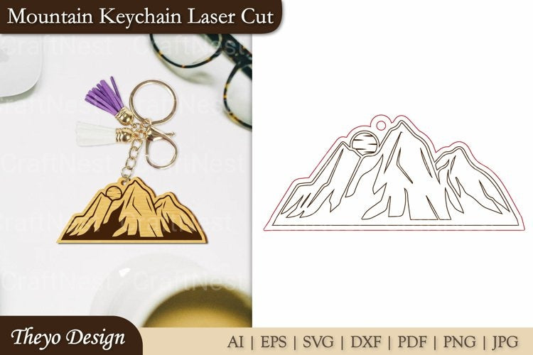 Mountain Key Chain SVG Bundle