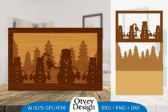Snowman Layered Lasercut SVG Bundle 7 - CraftNest - Digital Crafting and Art