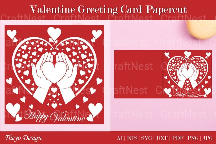 Valentine Greeting Card Cut SVG