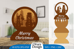 Christmas Snowman Layered Lasercut SVG Bundle 6 - CraftNest - Digital Crafting and Art