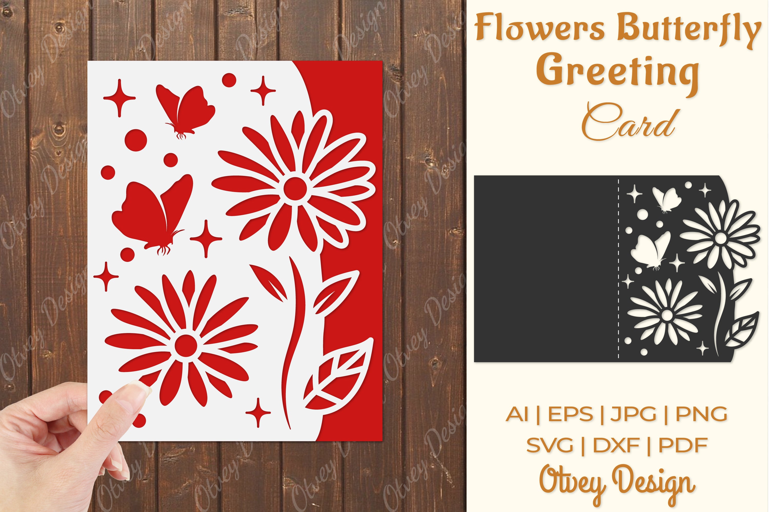 Butterfly and Flowers Card Cover Paper Cut SVG Bundle 7 - CraftNest - Digital Crafting and Art