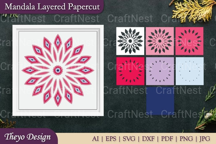 Mandala Layered Papercut SVG Bundle