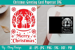 Christmas Greeting Card SVG Bundle 8 - CraftNest - Digital Crafting and Art