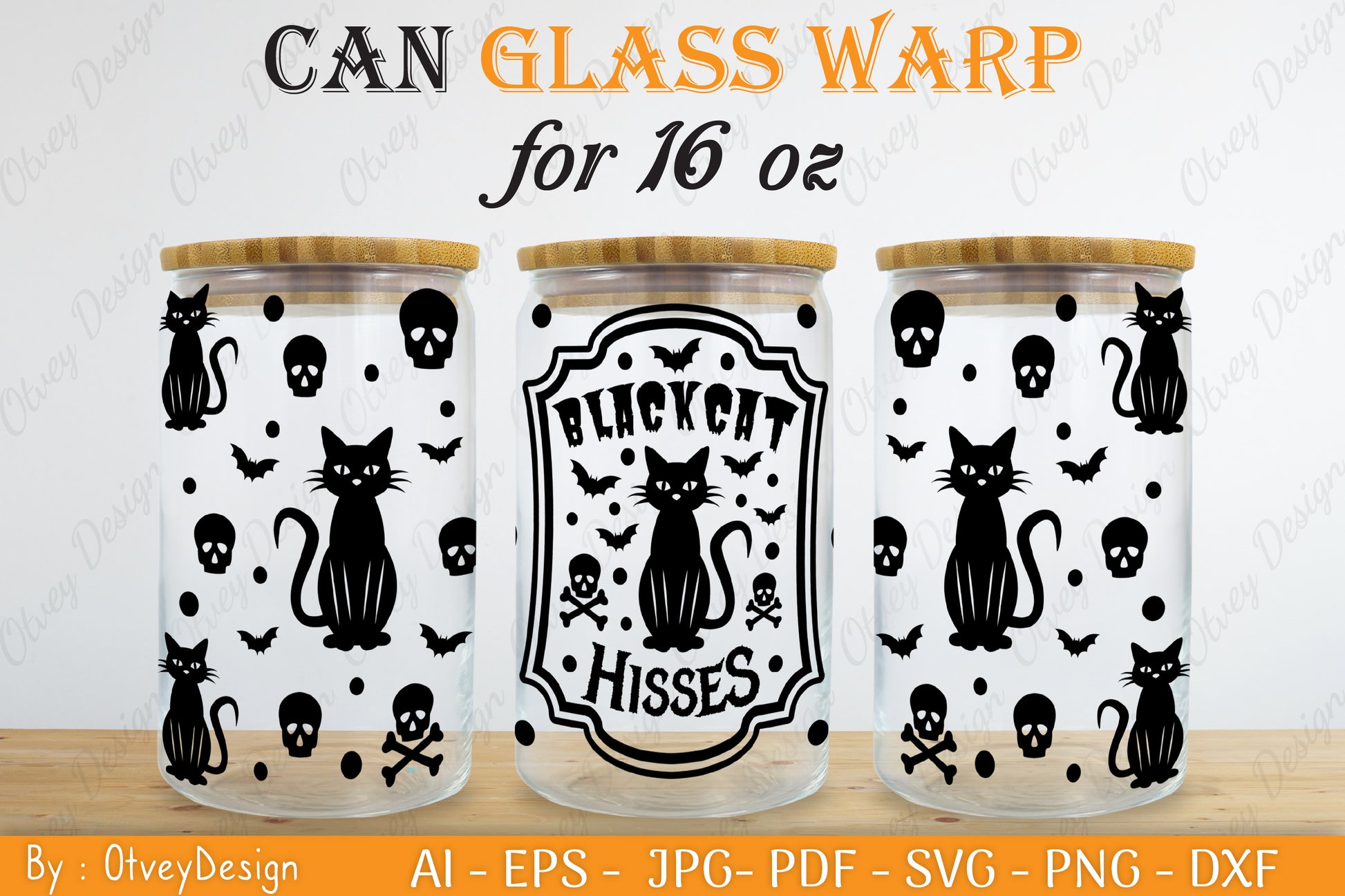 Halloween 16 oz Can Glass Wrap SVG Bundle 5 - CraftNest - Digital Crafting and Art