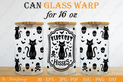 Halloween 16 oz Can Glass Wrap SVG Bundle 5 - CraftNest - Digital Crafting and Art