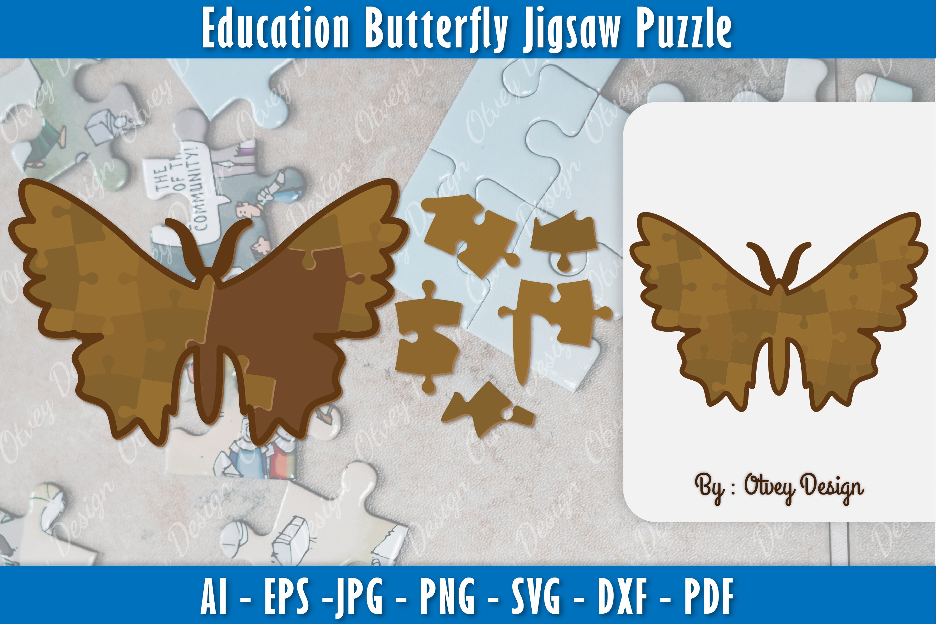 Butterfly Puzzle SVG Bundle