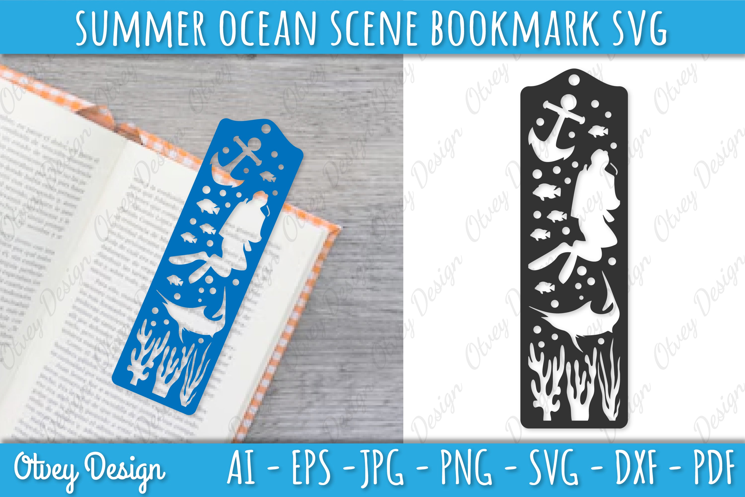 Summer Beach Bookmark SVG Bundle 6 - CraftNest - Digital Crafting and Art
