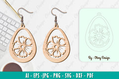 Flower Earring SVG Bundle 21 - CraftNest - Digital Crafting and Art