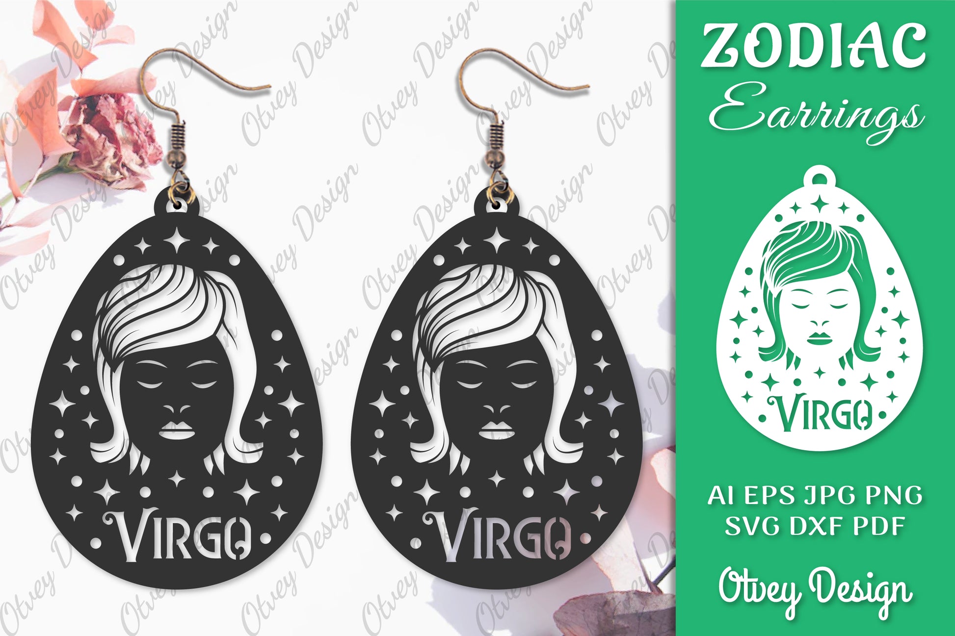 Zodiac Earring SVG Bundle 9 - CraftNest - Digital Crafting and Art