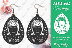 Zodiac Earring SVG Bundle 9 - CraftNest - Digital Crafting and Art