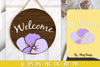 Pansy Flower Welcome Sign SVG Bundle