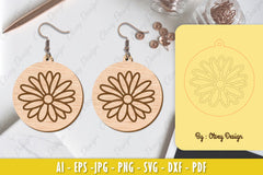 Flower Earring Laser Cut SVG Bundle 27 - CraftNest - Digital Crafting and Art