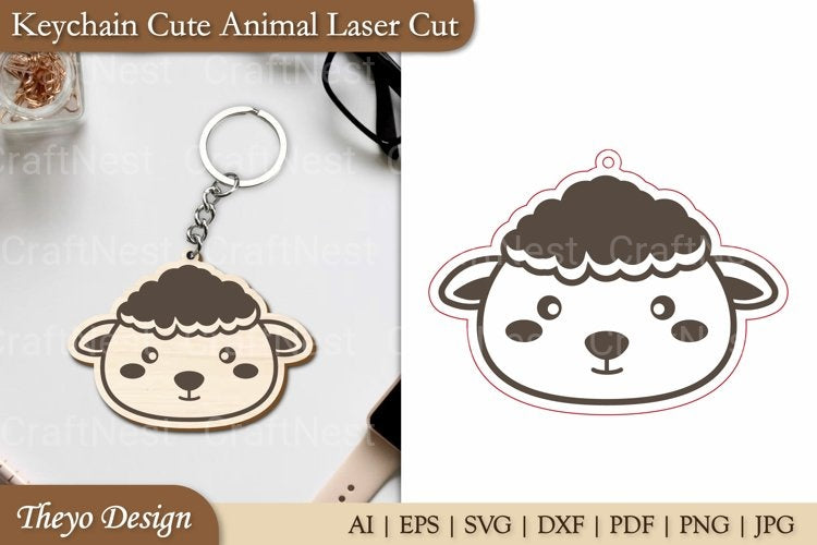 Cute Animal Keychain SVG Bundle
