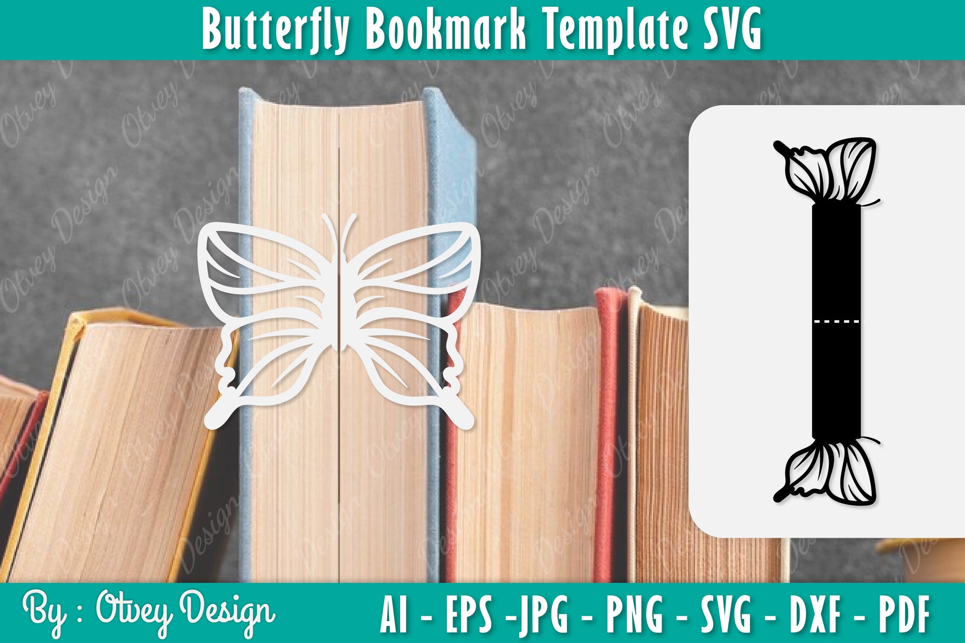 Butterfly Bookmark Template SVG Bundle 28 - CraftNest - Digital Crafting and Art