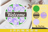 Pansy Flower Welcome Sign Layered Lasercut SVG Bundle