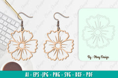 Flower Earring SVG Bundle 9 - CraftNest - Digital Crafting and Art